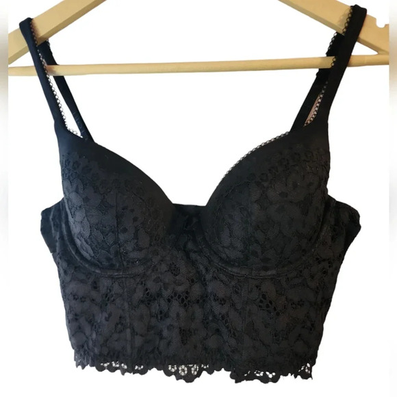 Victoria Secret Body by Victoria Laced demi corset bra Dark Academia Whimsigoth - Picture 1 of 12